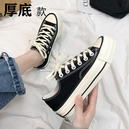 Dame fritids-sneakers i klassisk canvas-design med komfortabel dæmpning Stilla