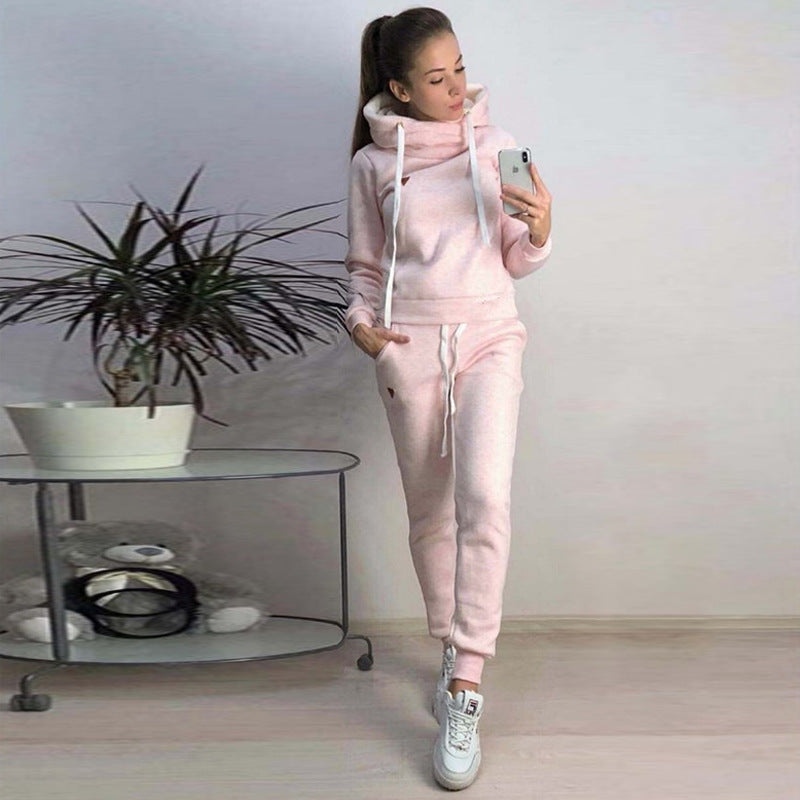 Kvindernes comfy hoodie og jogger sæt Stilla