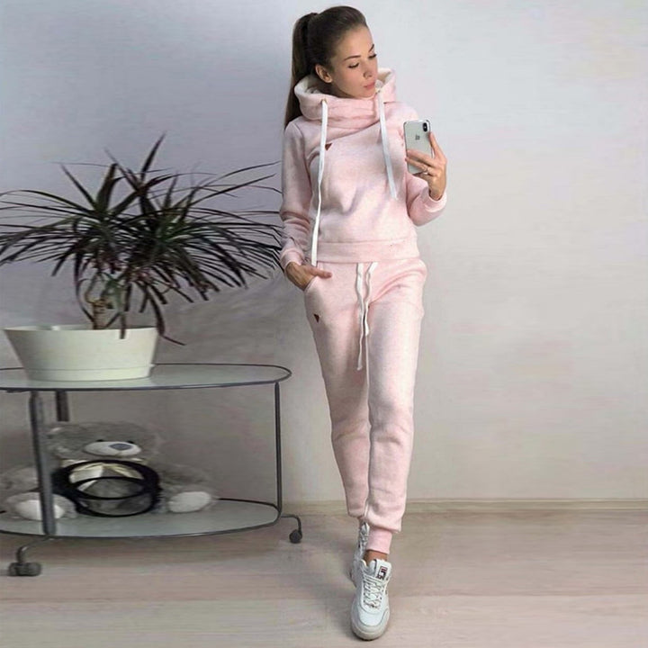 Kvindernes comfy hoodie og jogger sæt Stilla
