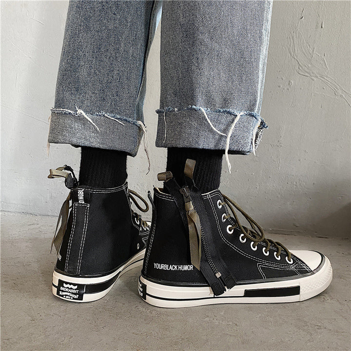 Dame Høje Sneakers med moderigtig Lynlås og åndbar Struktur Stilla