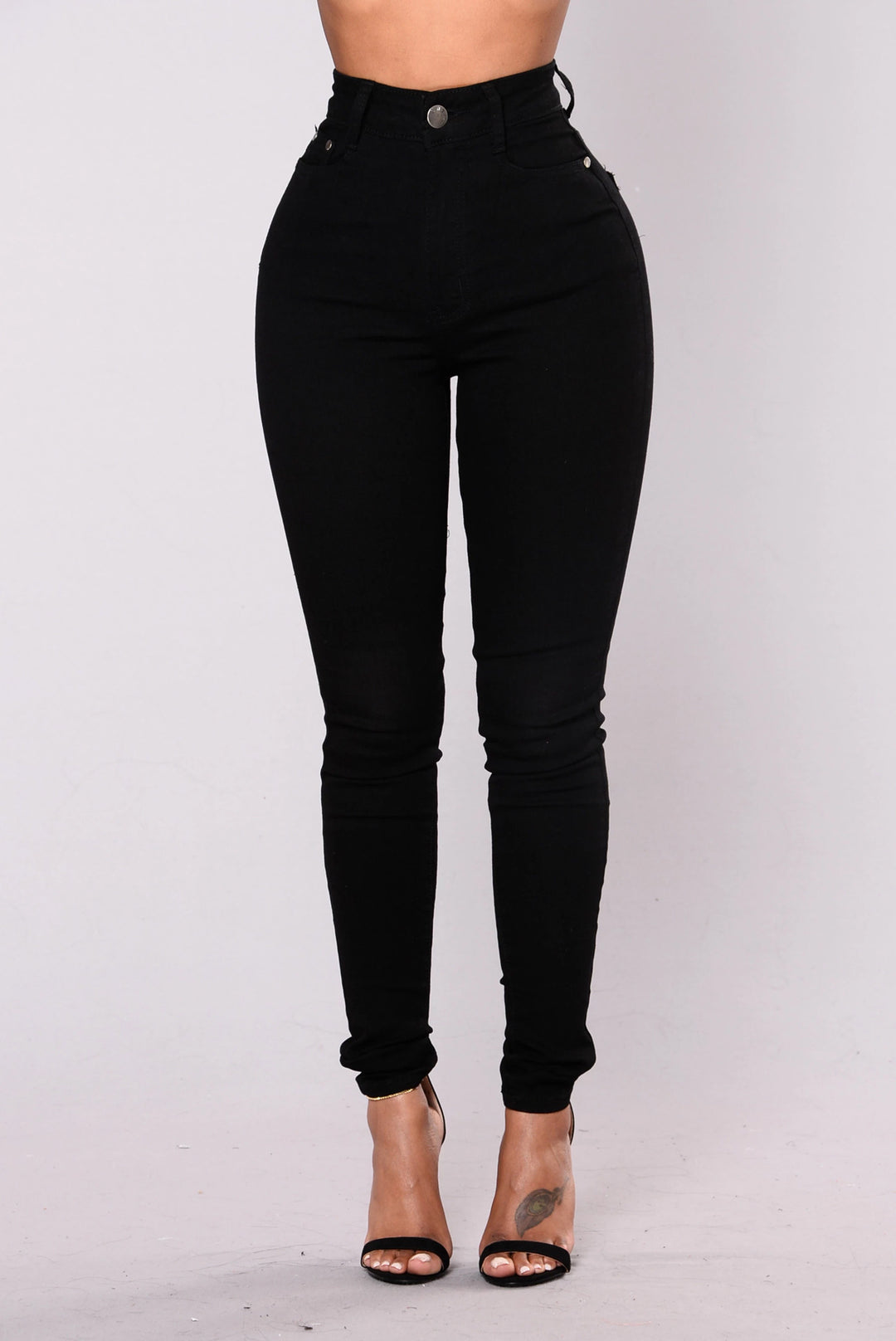 Dame Høj-rekede Skinny Jeans i komfortabelt Stretch-materiale Stilla