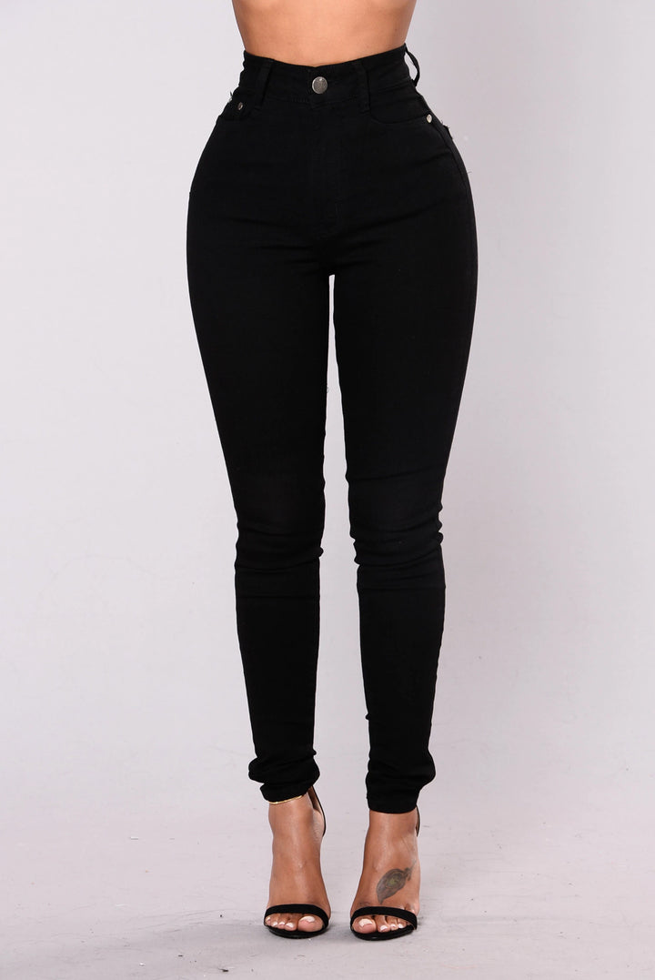 Dame Høj-rekede Skinny Jeans i komfortabelt Stretch-materiale Stilla