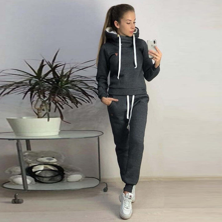 Kvindernes comfy hoodie og jogger sæt Stilla