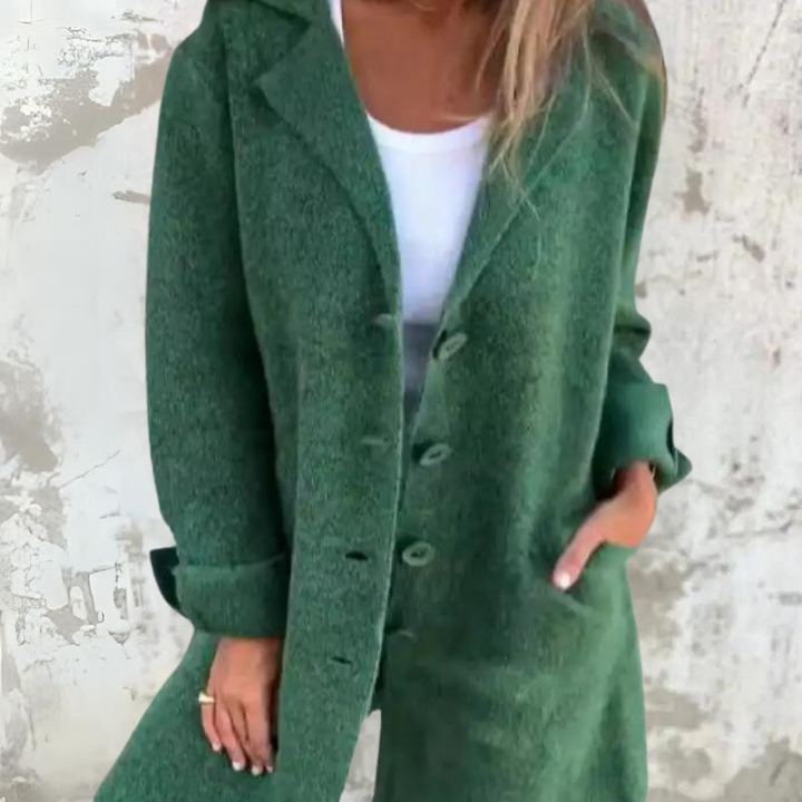 Stilla | Frakke Lang Model Klassisk Reverskrave Knaplukning Elegante Detaljer