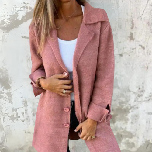 Stilla | Frakke Lang Model Klassisk Reverskrave Knaplukning Elegante Detaljer