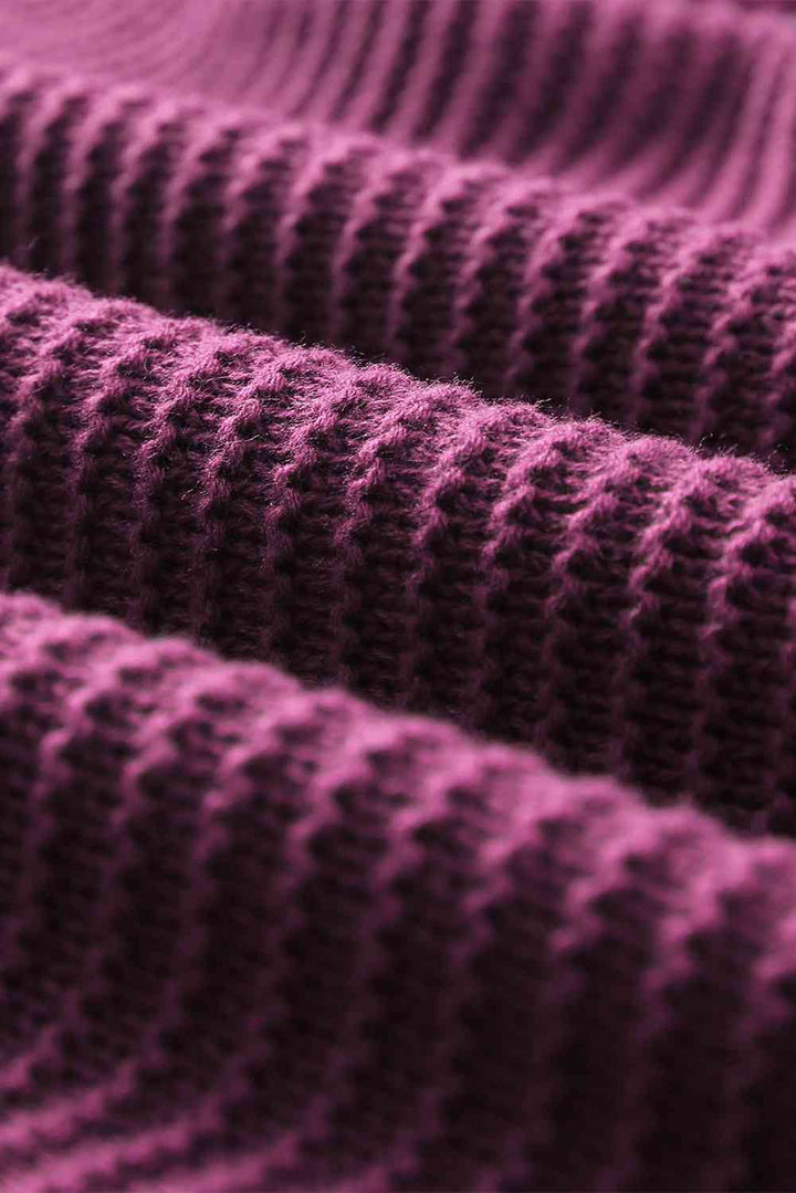 Stilla | Højre Vandret Ribbet Frynse Trim Hætte Sweater