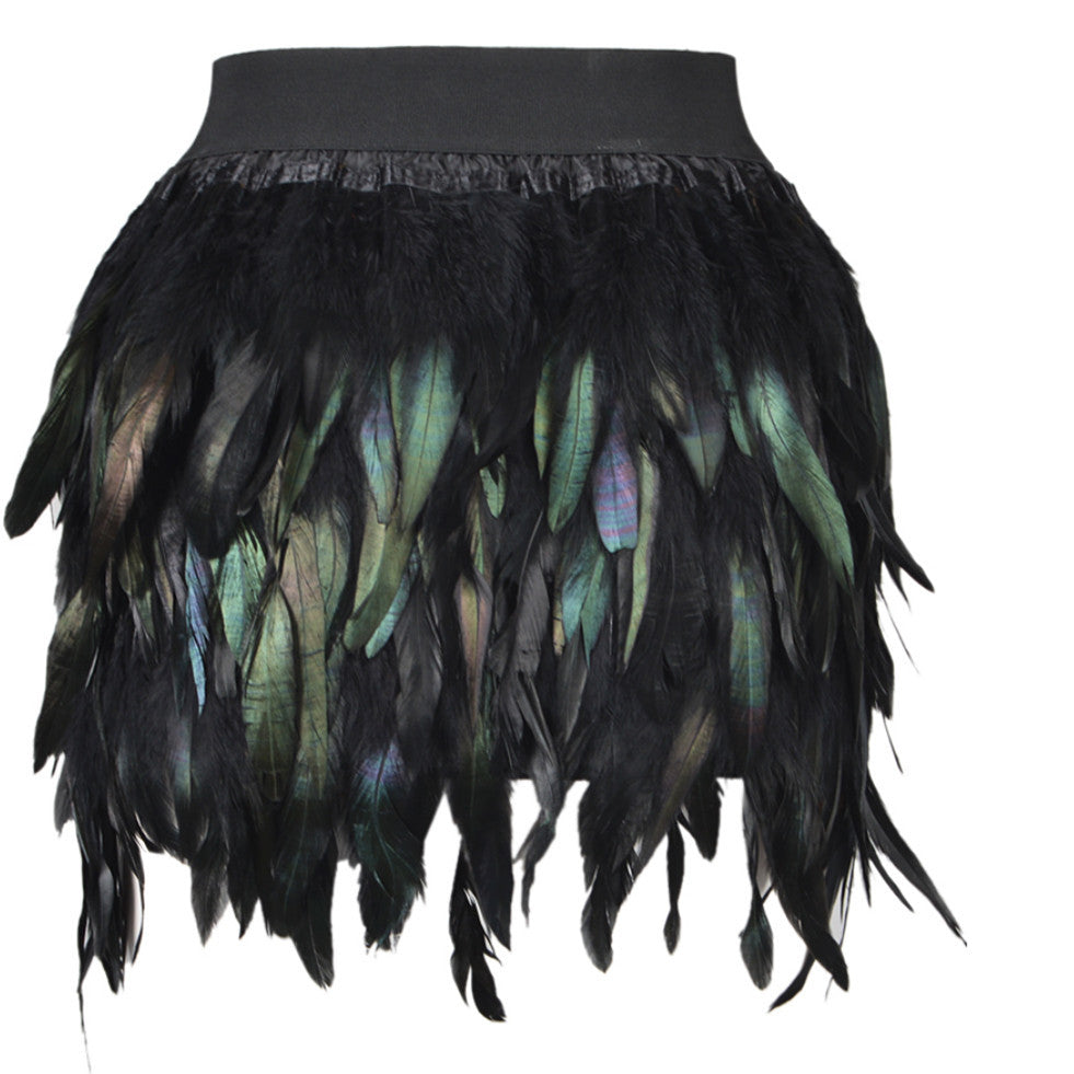 Dame Fjer Skirt Stilla
