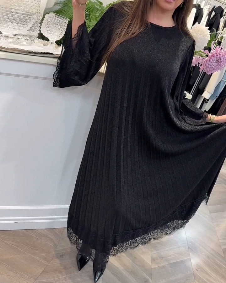 Stilla | Rund halsudskæring Løs blonde patchwork