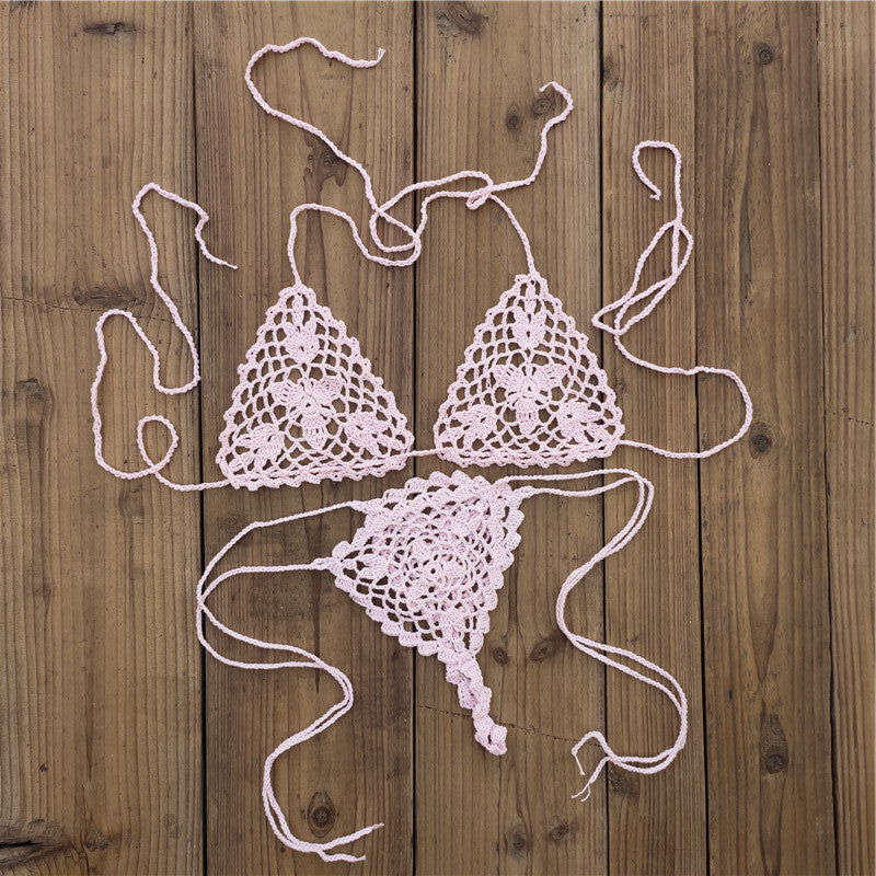 Dame hækle-bikini-sæt med florale motiver Stilla
