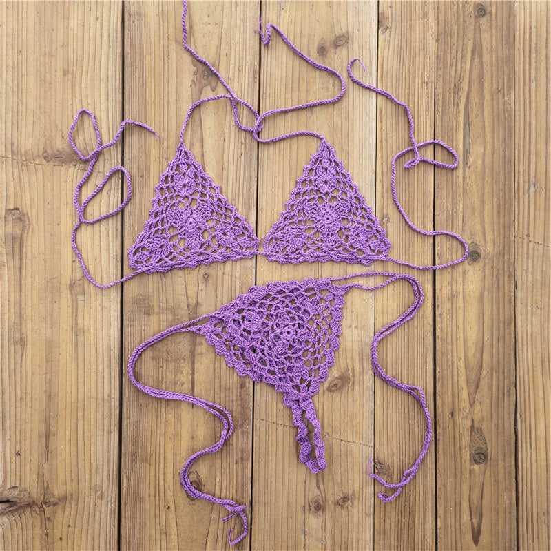 Dame hækle-bikini-sæt med florale motiver Stilla