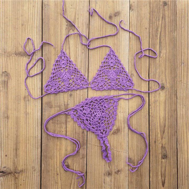 Dame hækle-bikini-sæt med florale motiver Stilla