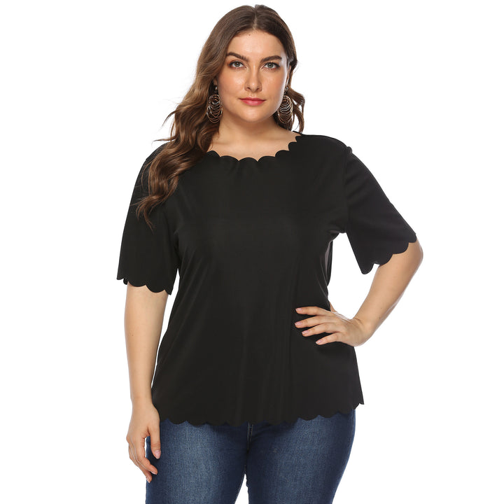 Dame elegant bluse shirt med bølget sål Skovae