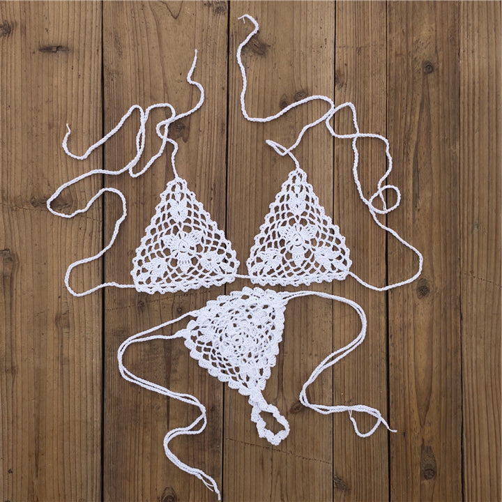 Dame hækle-bikini-sæt med florale motiver Stilla