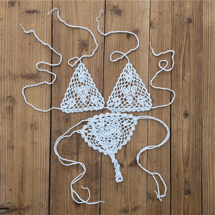 Dame hækle-bikini-sæt med florale motiver Stilla