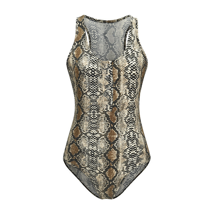 Dame Slangeprint One-Piece Badedragt Stilla
