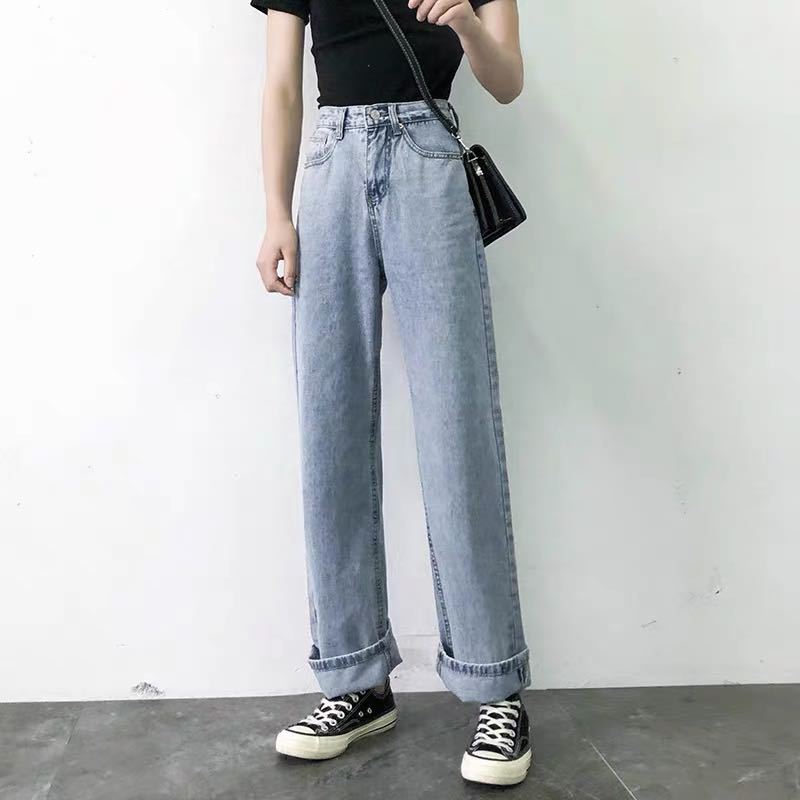 Bredskårne jeans til kvinder med høj talje og klassisk snit Stilla