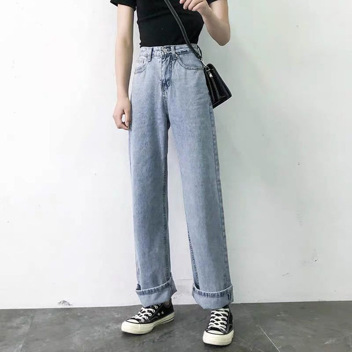 Bredskårne jeans til kvinder med høj talje og klassisk snit Stilla