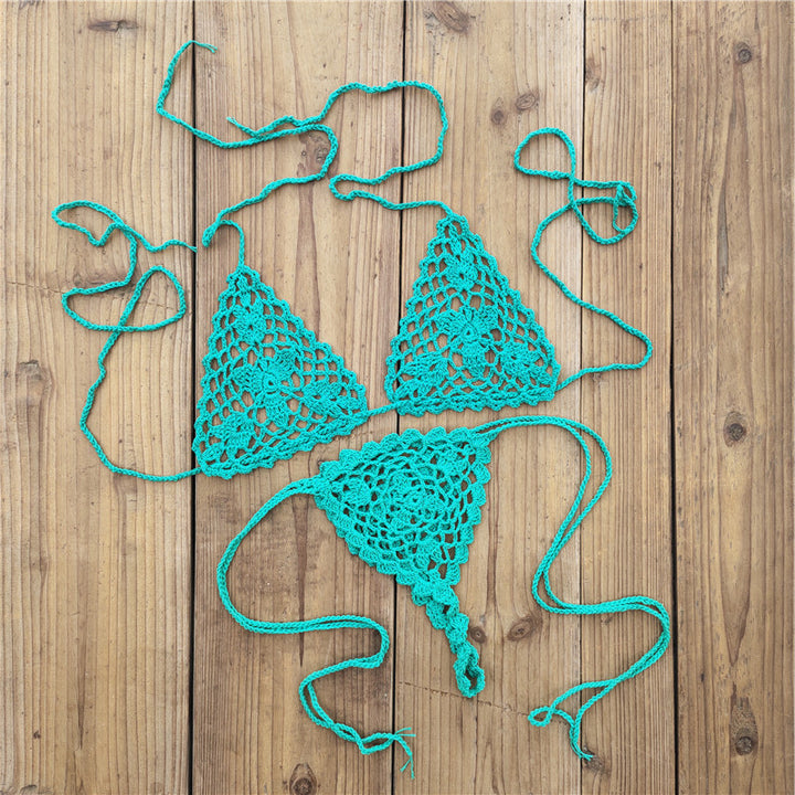 Dame hækle-bikini-sæt med florale motiver Stilla