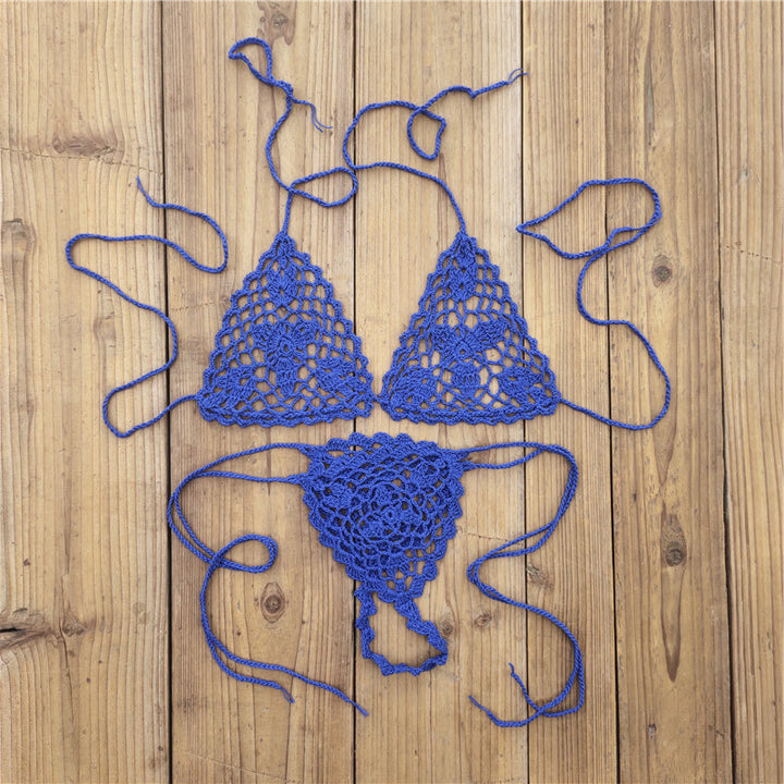 Dame hækle-bikini-sæt med florale motiver Stilla