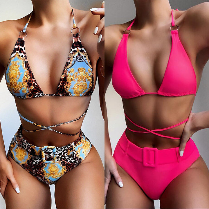 Dame triangle bikini med raffineret bånd og elegant design Skovae