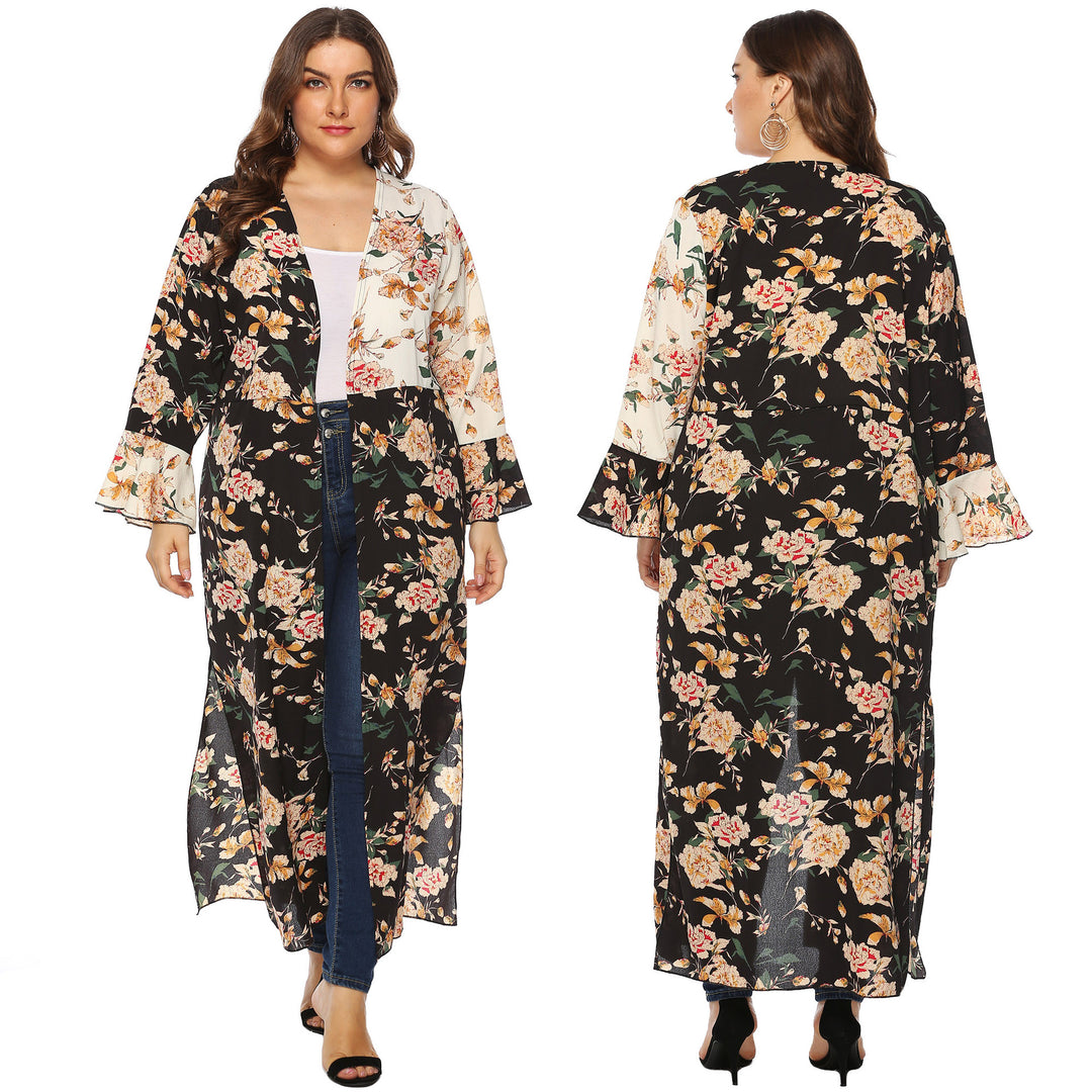 Damer floral Kimono-overtræk Skovae