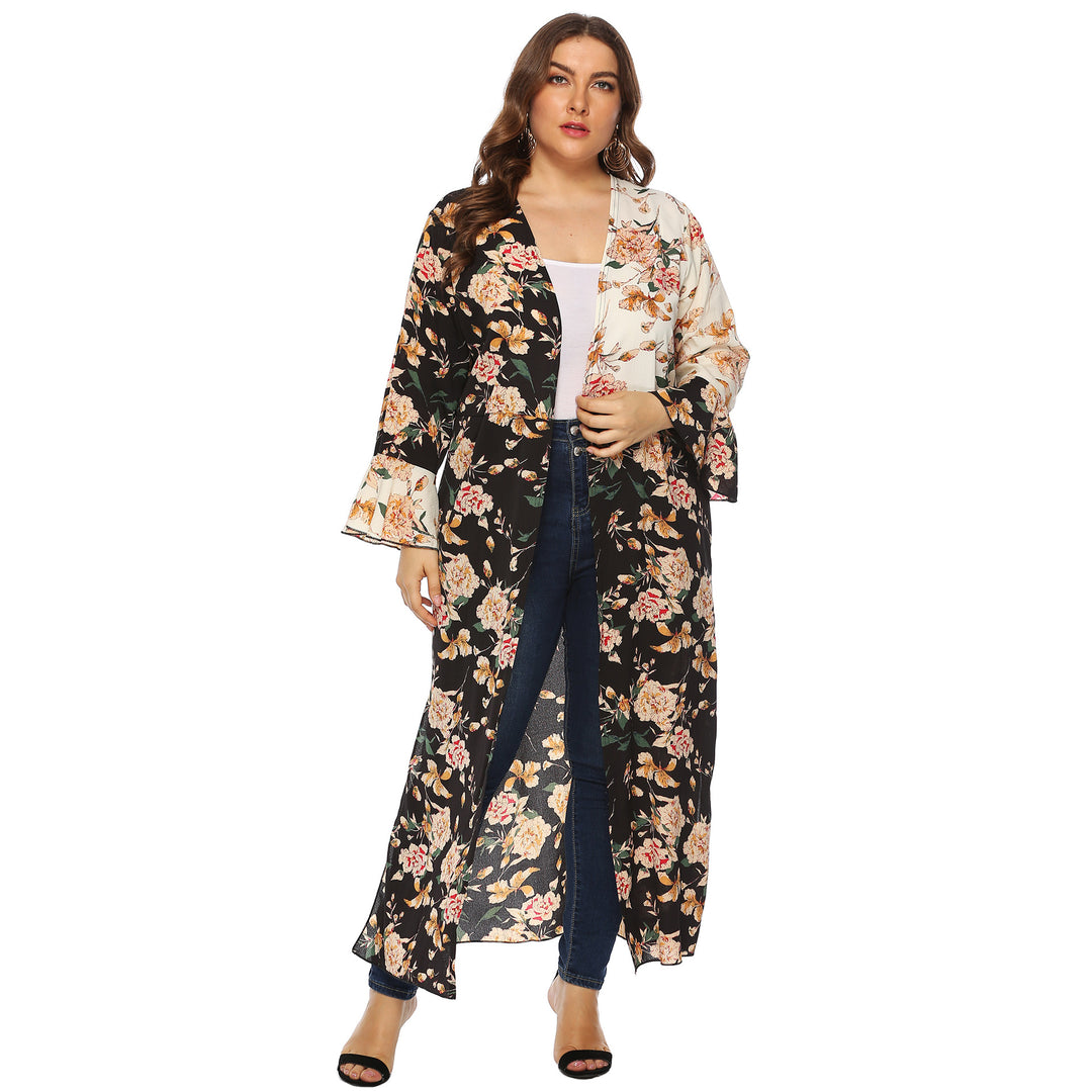 Damer floral Kimono-overtræk Skovae