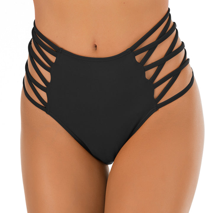 Dame Højskårne Bikinibukser med moderne Cut-Out-design og legende stropper Stilla
