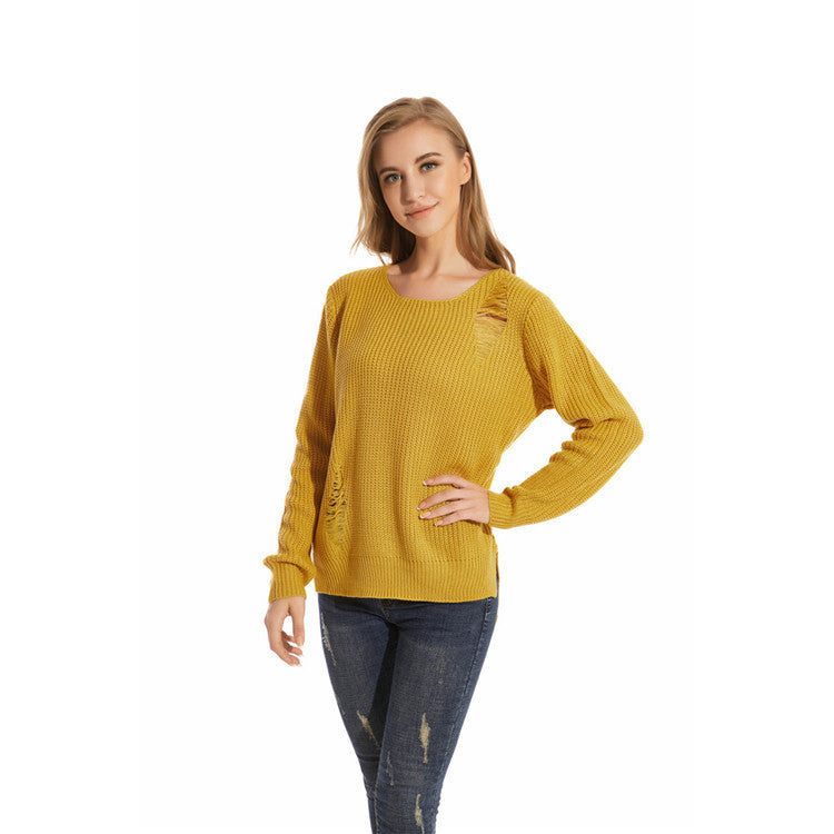 Dame finstrik pullover med raffinerede ribdetaljer og behagelig pasform Stilla