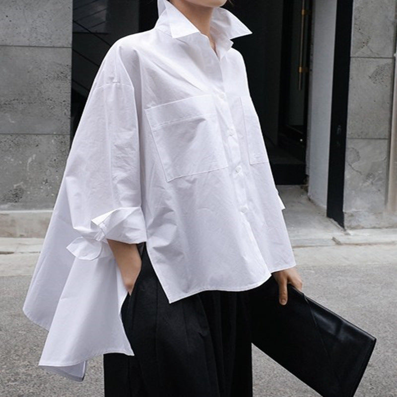 Dame Oversized Bluse med struktureret snit og moderne ærmer Stilla