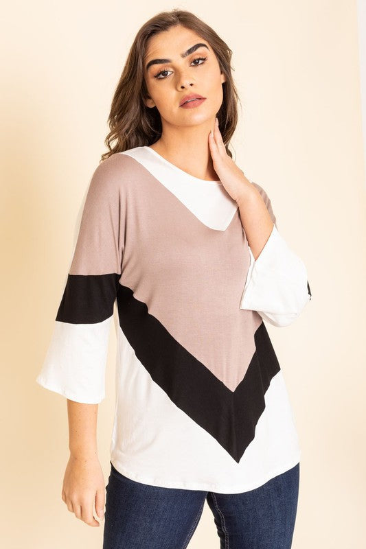Stilla | Bell Sleeve Color Block