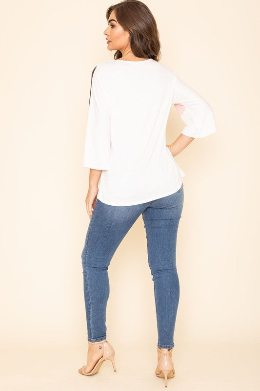 Stilla | Bell Sleeve Color Block