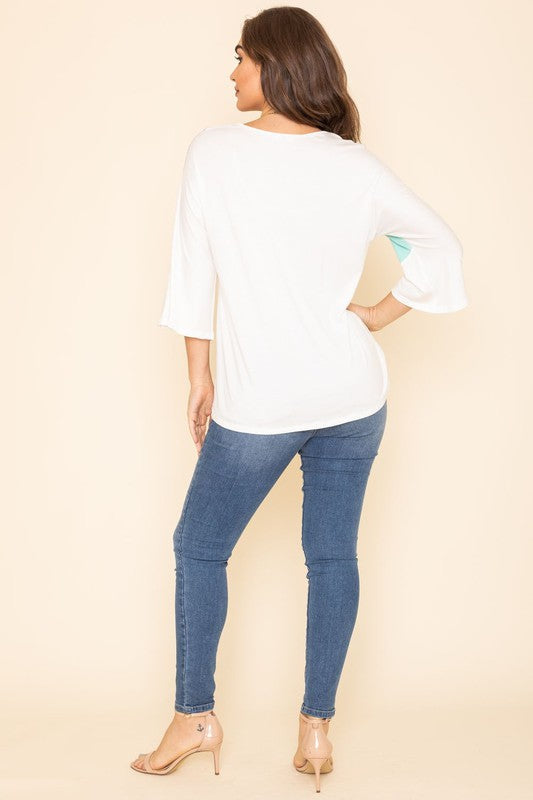 Stilla | Bell Sleeve Color Block
