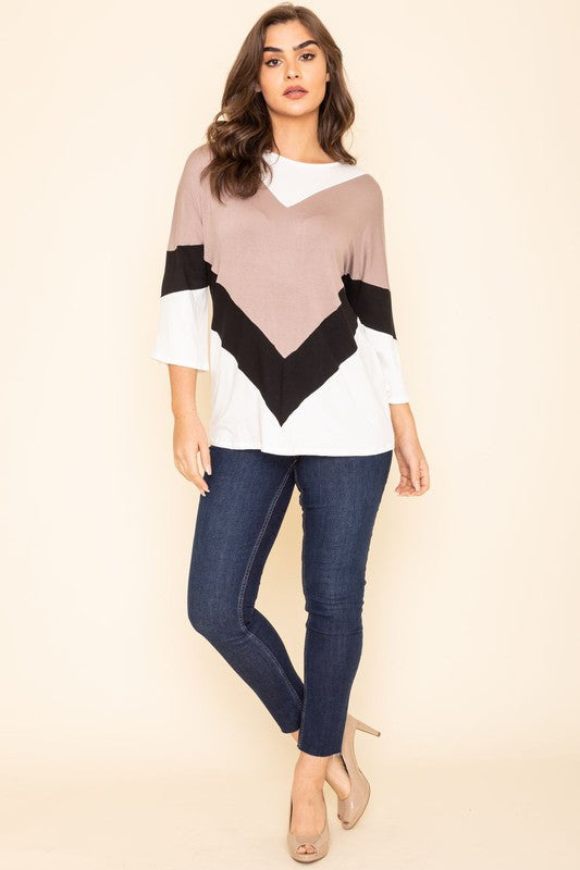 Stilla | Bell Sleeve Color Block