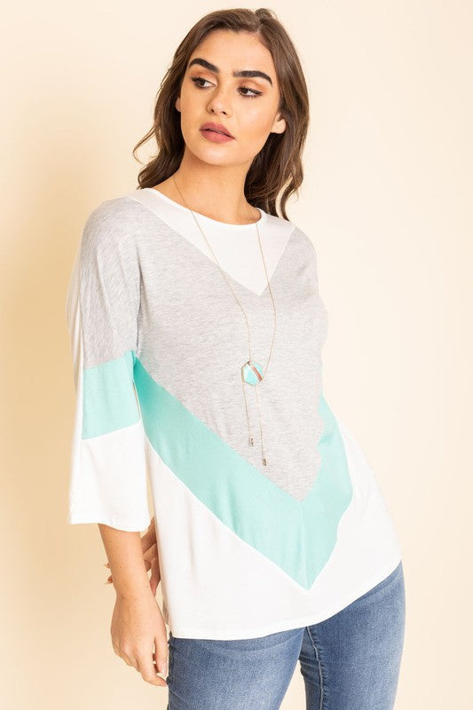 Stilla | Bell Sleeve Color Block