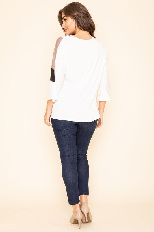 Stilla | Bell Sleeve Color Block