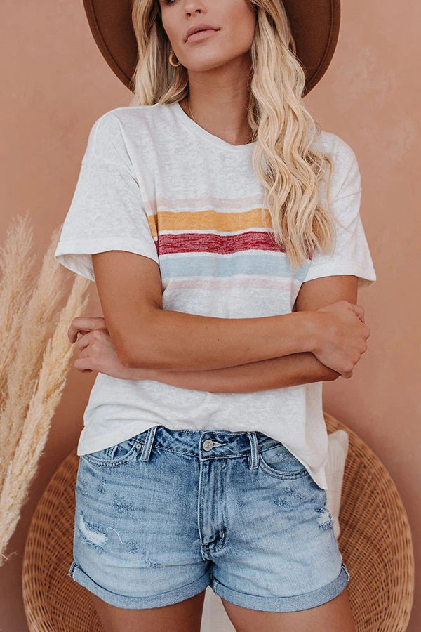 Stilla | Multi Stripe Kortærmet T-shirt