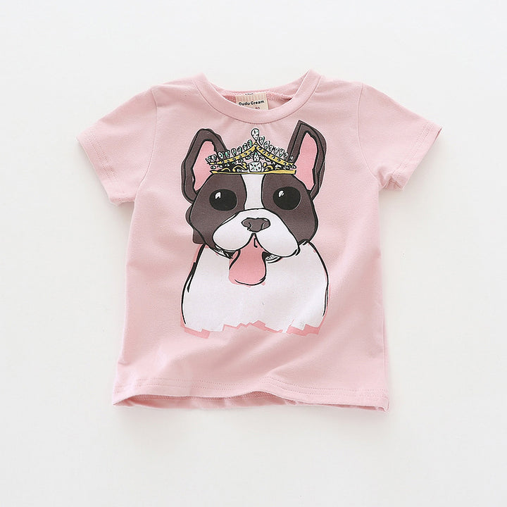 Børne Grafik Hund Trykke T-Shirt Stilla