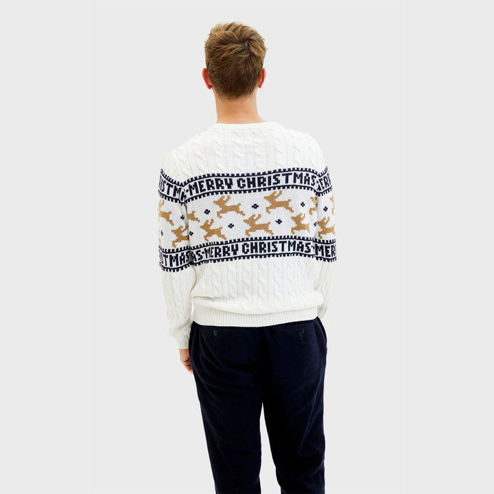 Stilla | Den elegante julesweater Hvid Herrer