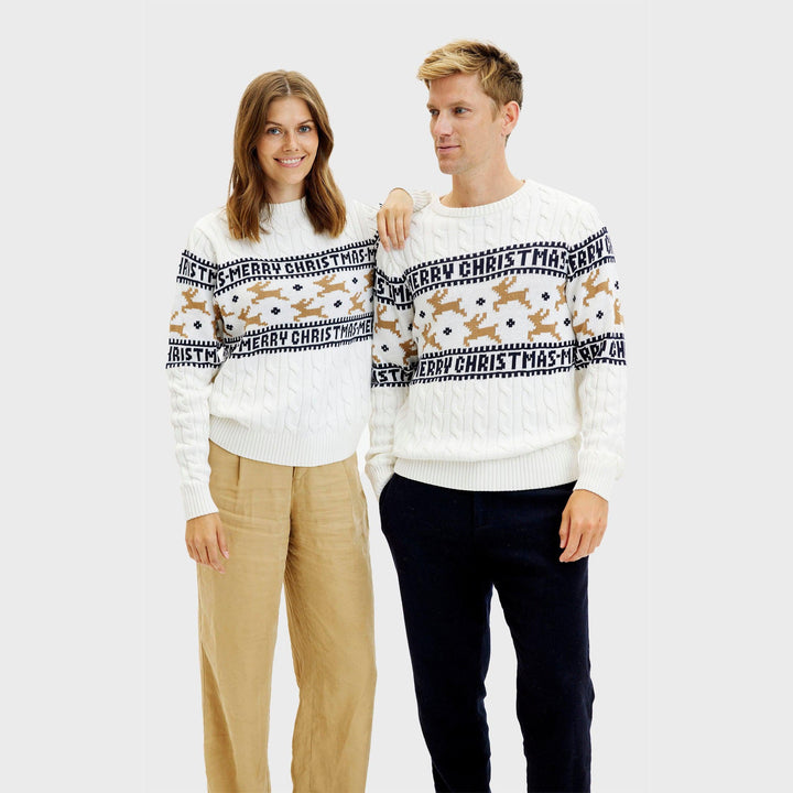 Stilla | Den elegante julesweater Hvid Herrer