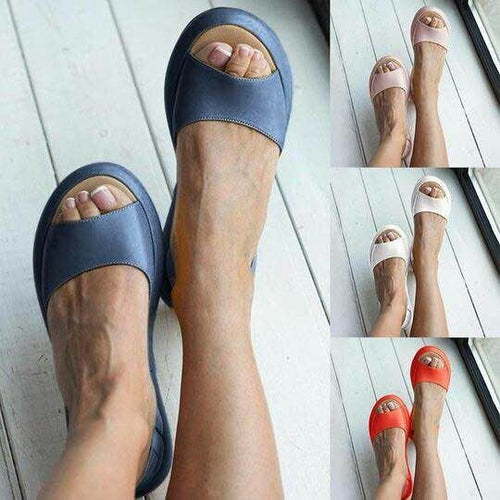 Dame Open-Toe Pantoletten med ergonomisk fodseng og fleksibelt remdesign Stilla