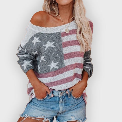 Stilla | Sweatshirt Stjerne Striber Design
