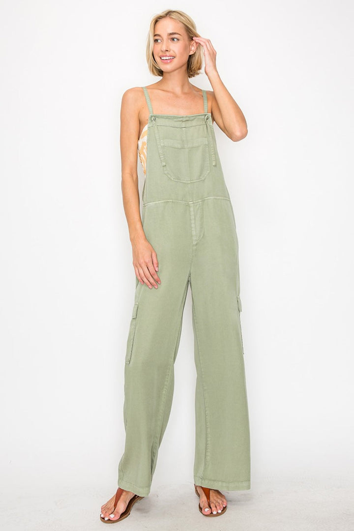 Stilla | Wide Leg Tencel Overalls