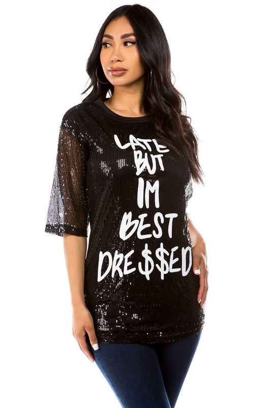 Stilla | Paillet T-shirt