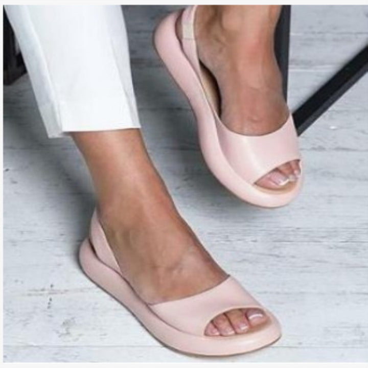 Dame Open-Toe Pantoletten med ergonomisk fodseng og fleksibelt remdesign Stilla