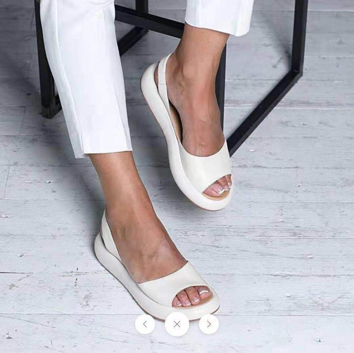 Dame Open-Toe Pantoletten med ergonomisk fodseng og fleksibelt remdesign Stilla