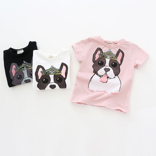 Børne Grafik Hund Trykke T-Shirt Stilla