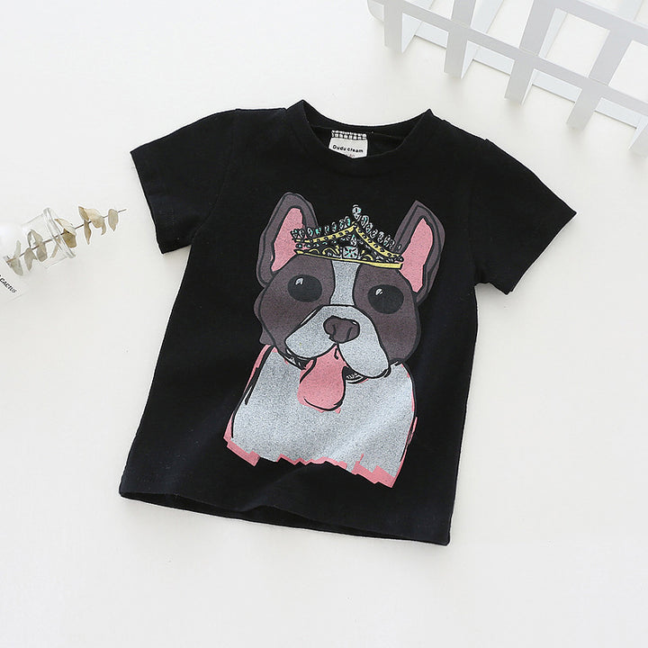 Børne Grafik Hund Trykke T-Shirt Stilla