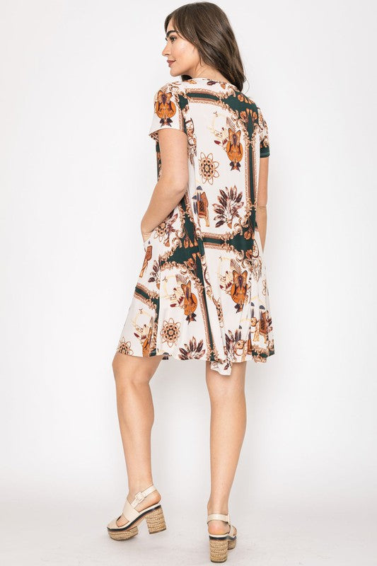 Stilla | Catcher Print Shift Kjole