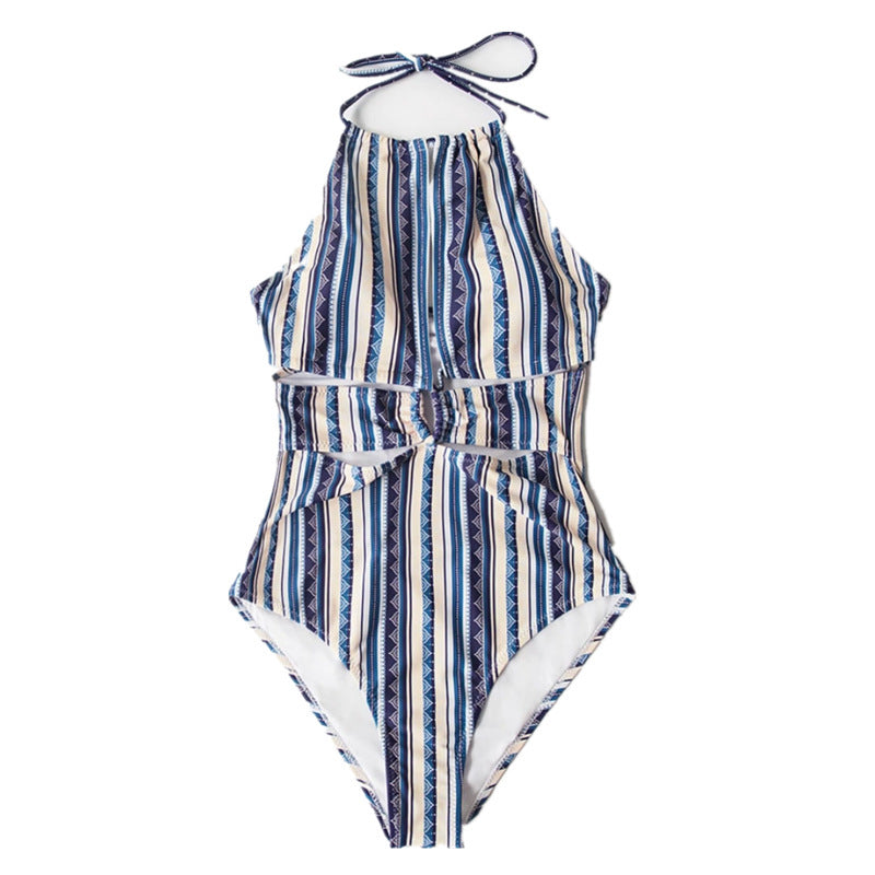 Dame Én-delt badedragt med trendy cut-out-design og stilfulde ringdetaljer Stilla