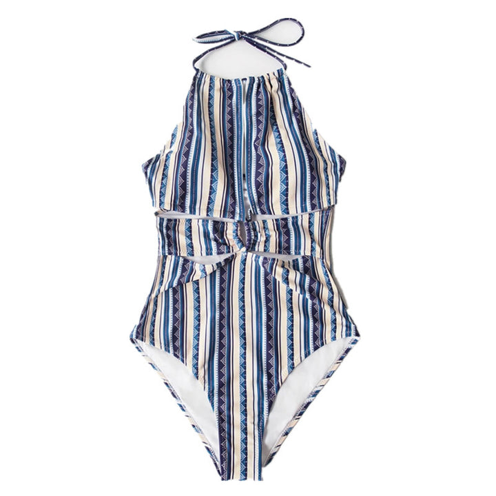 Dame Én-delt badedragt med trendy cut-out-design og stilfulde ringdetaljer Stilla